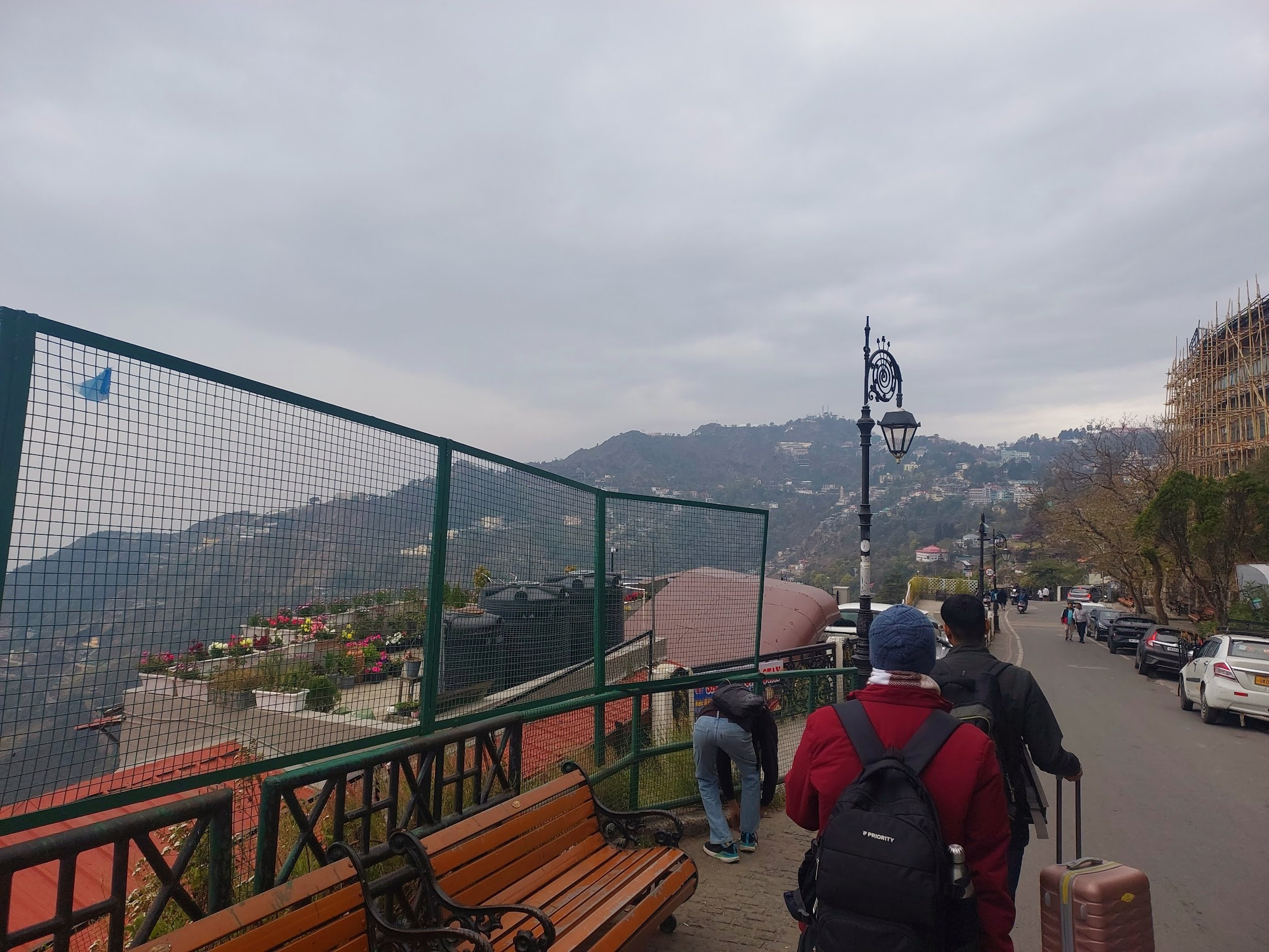 The walk to Library Chowk in the morning